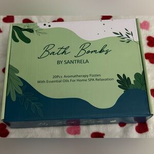 Bath Bombs by Santrela! 20 fizzies with Aromatherapy for Home Spa Relaxation New